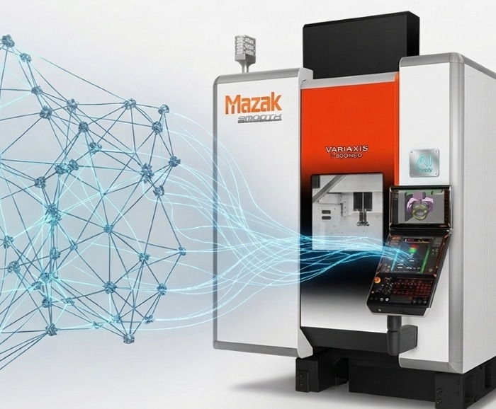 מכונת Mazak Variaxis מחוברת לרשת AI